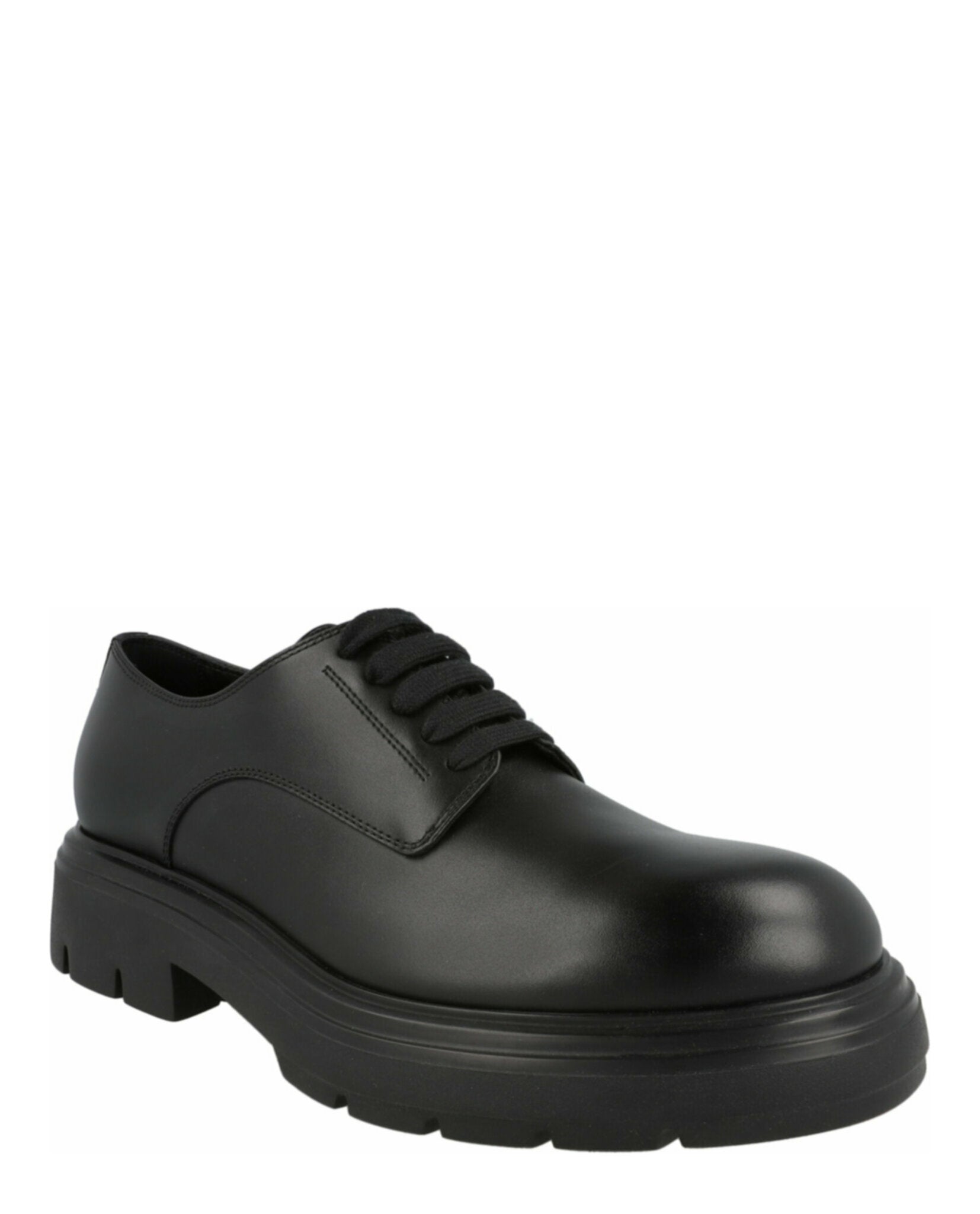 Ferragamo Mens Devis Leather Derby Shoes