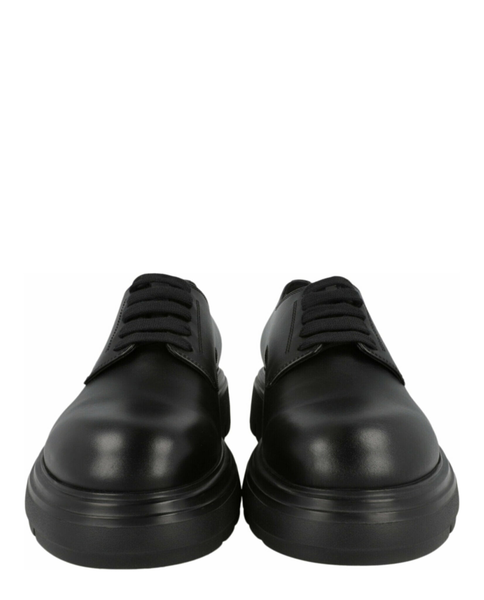 Ferragamo Mens Devis Leather Derby Shoes