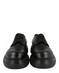 Ferragamo Mens Devis Leather Derby Shoes