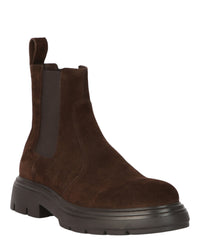 Ferragamo Mens Doran Suede Chelsea Boots