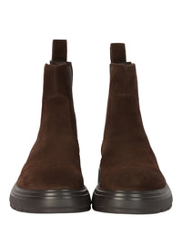 Ferragamo Mens Doran Suede Chelsea Boots
