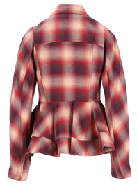 Ganni Women Red Checked Flannel Shirt