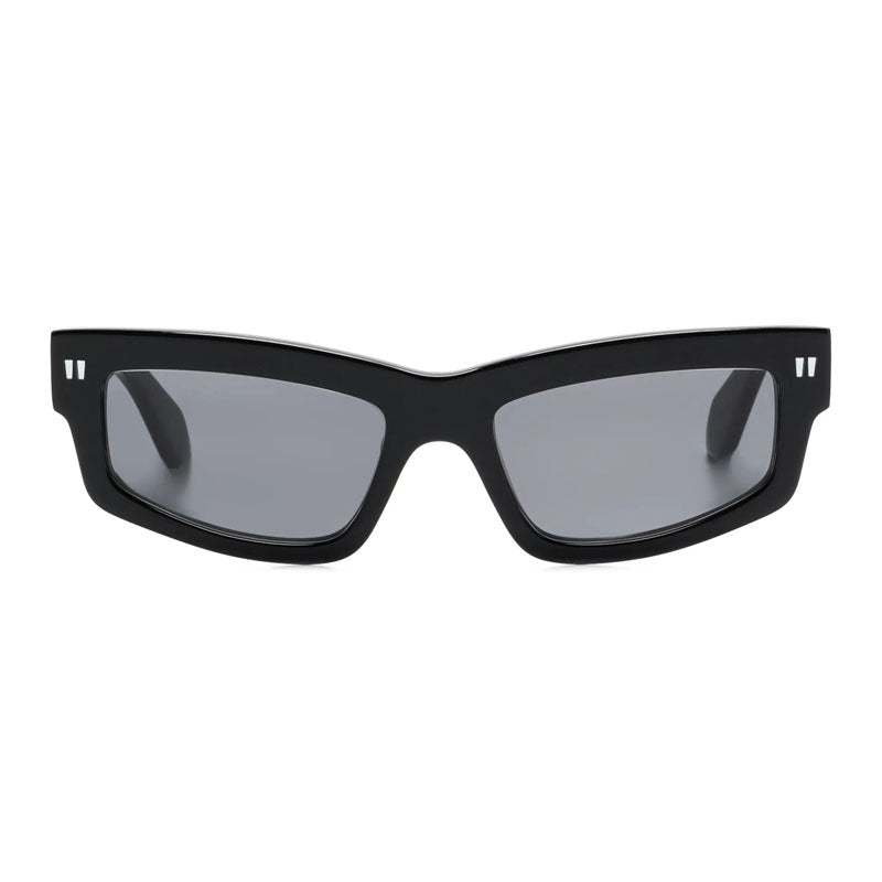 Off-White Sunglasses Rectangle Full Rim, Black Frame and Dark Grey Lens OERI135MIRAMAR1007