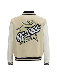 Off-White Men Varsity Star Logo Jacket