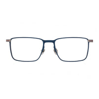 Lacoste Eyeglasses Rectangle Full Rim, Semimatte Blue Frame and Clear Demo Lenses Lens L2285E400