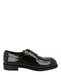 Ferragamo Ferragamo Mens Patent Dinamic Lace-up Derby Shoes -Wide Width