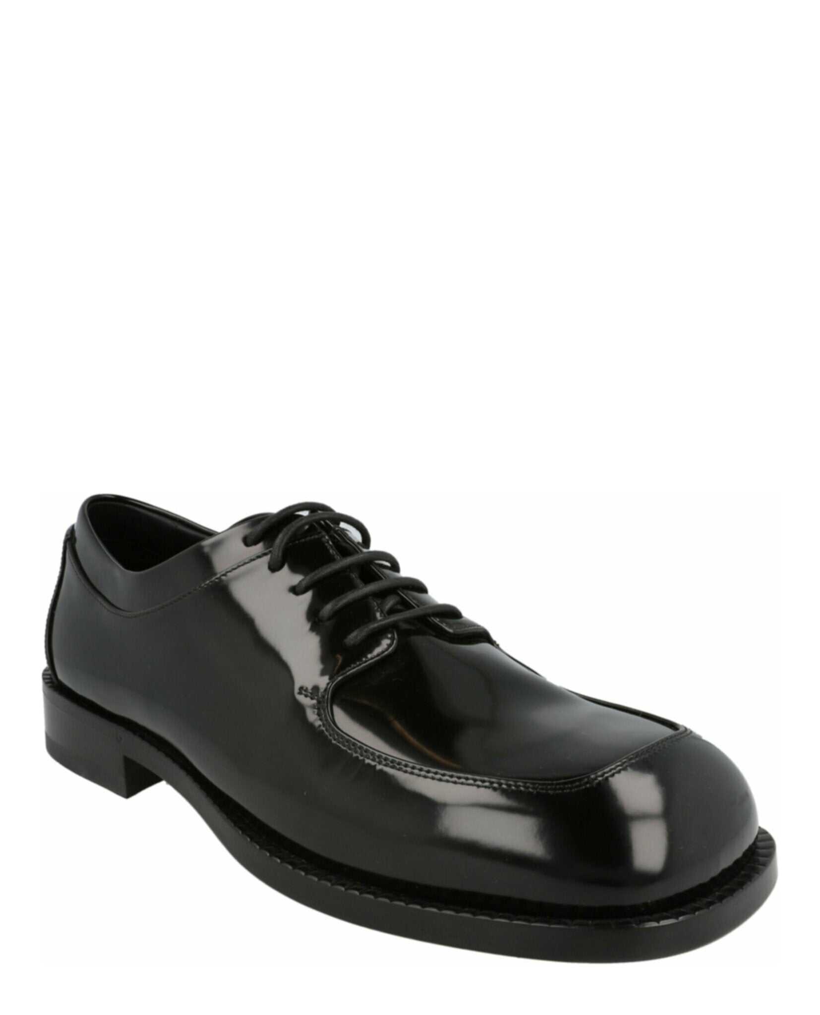 Ferragamo Ferragamo Mens Patent Dinamic Lace-up Derby Shoes -Wide Width