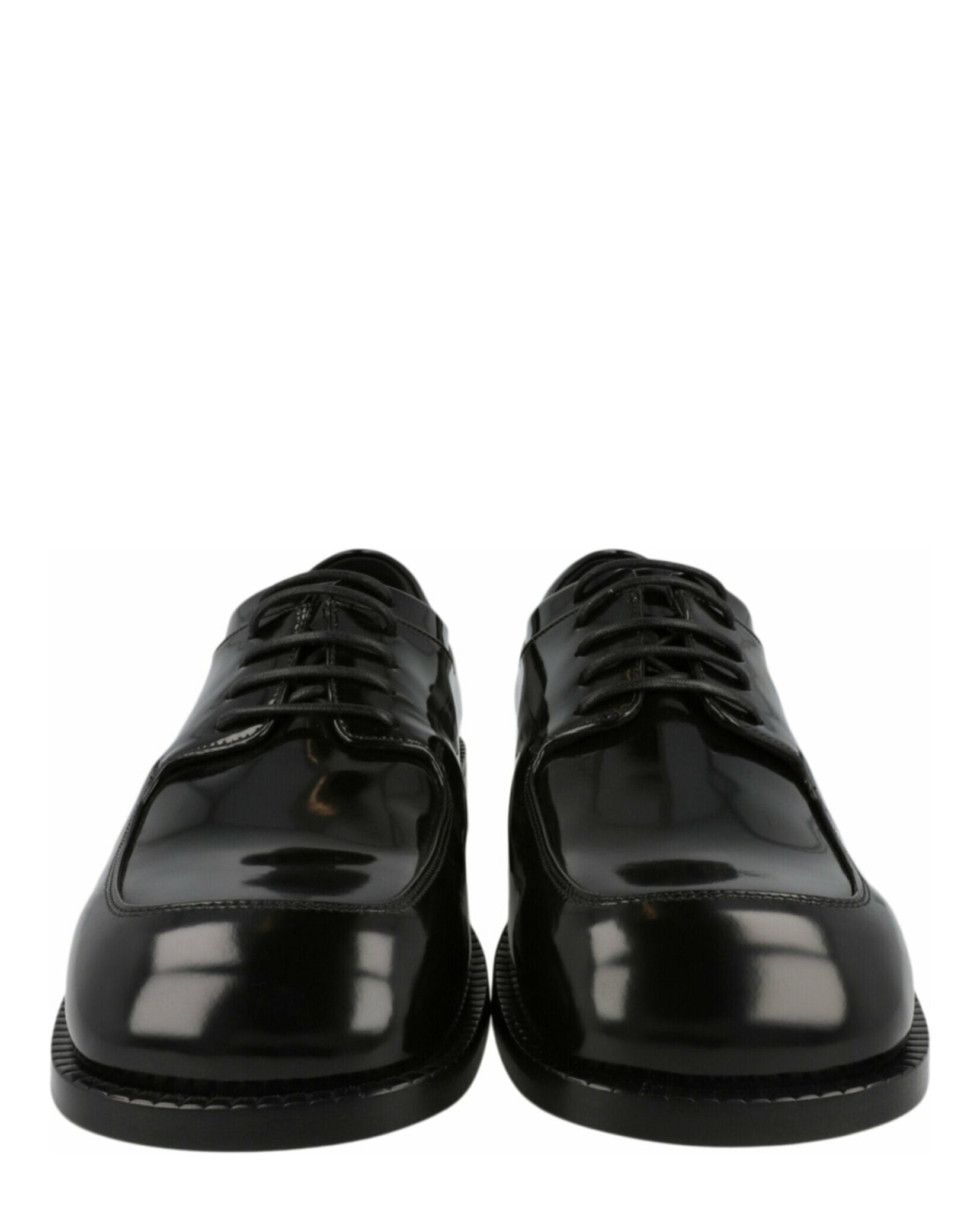 Ferragamo Ferragamo Mens Patent Dinamic Lace-up Derby Shoes -Wide Width