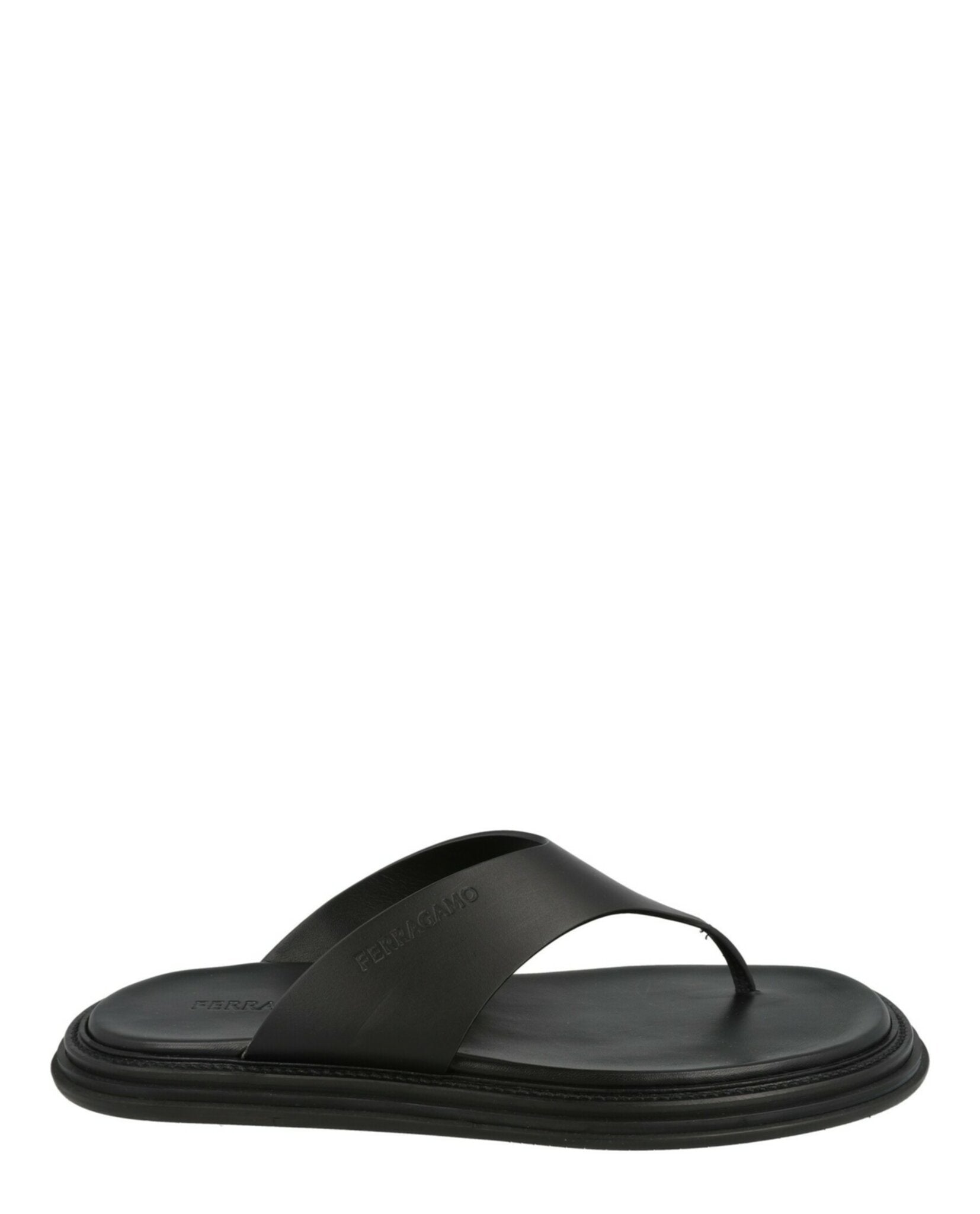 Ferragamo Mens Dory Leather Sandals
