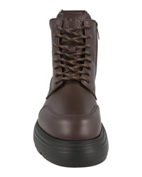 Ferragamo Ferragamo Mens Corallo Leather Combat Boots