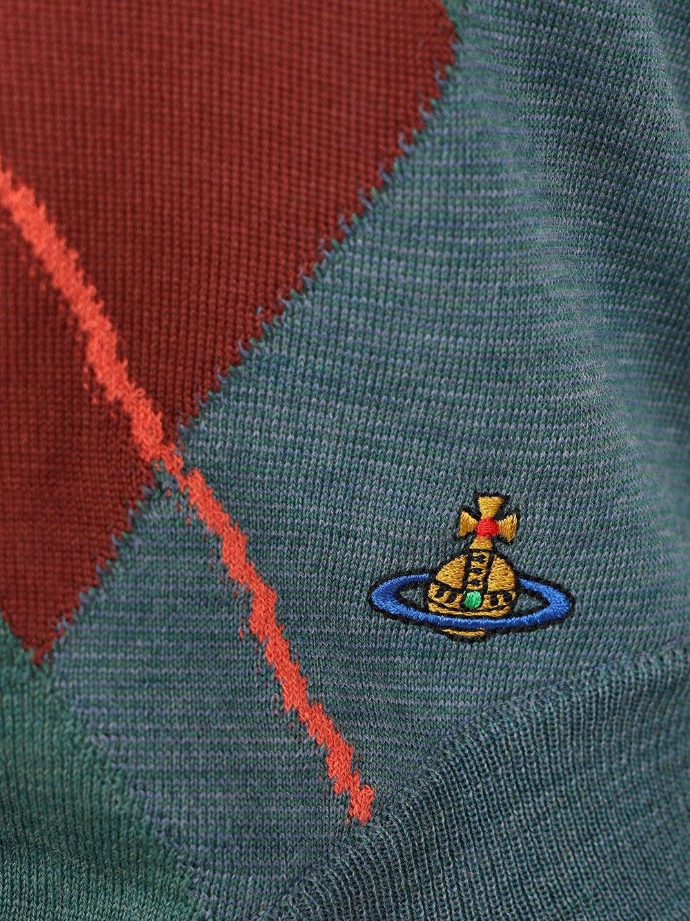 Vivienne Westwood Women Argyle Wool And Cotton Sweater