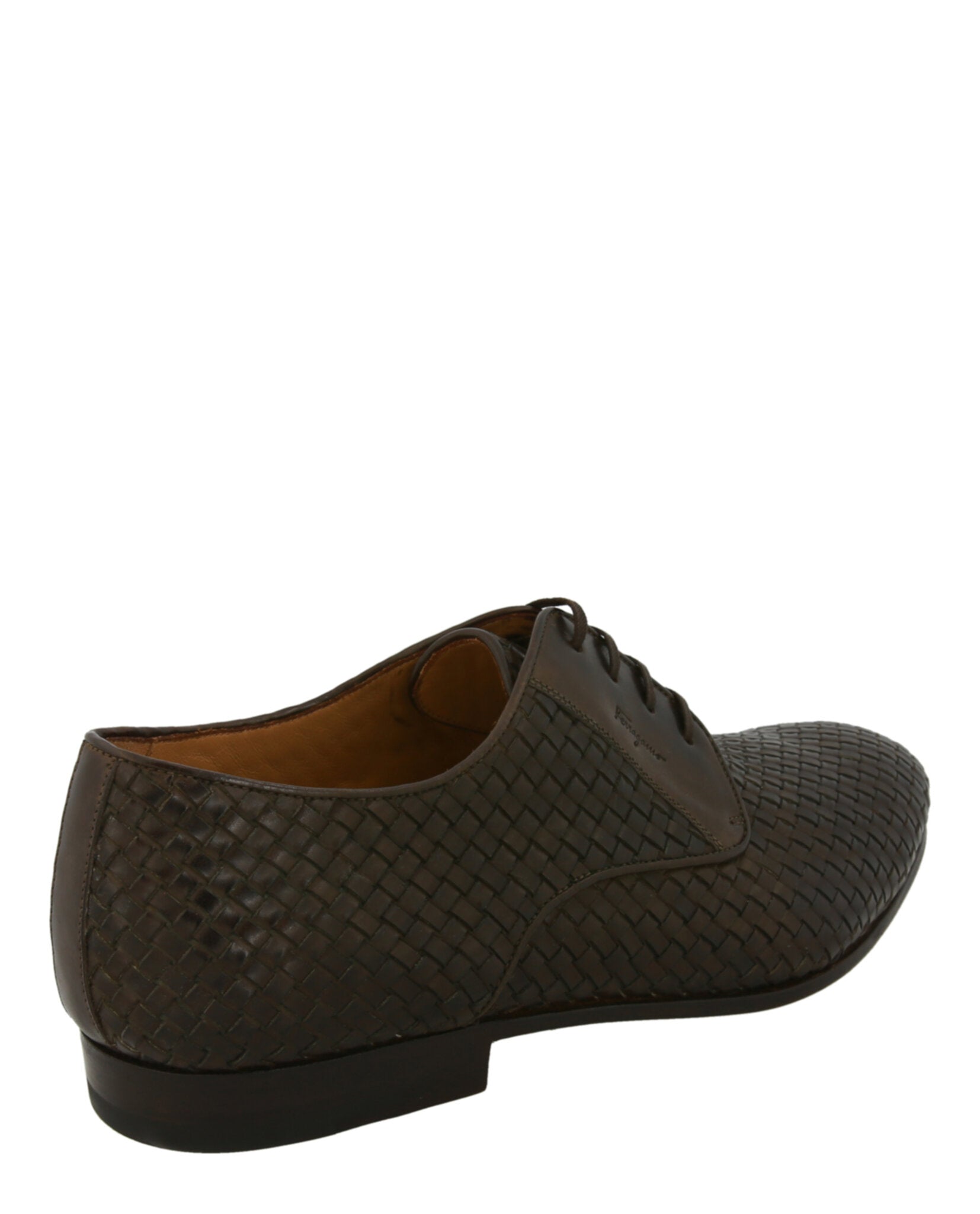Ferragamo Mens Cooper Woven Leather Dress Shoes
