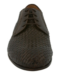 Ferragamo Mens Cooper Woven Leather Dress Shoes