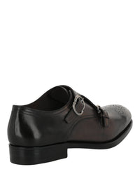 Ferragamo Mens Brighton Monk Strap Shoes - Extra Wide Width