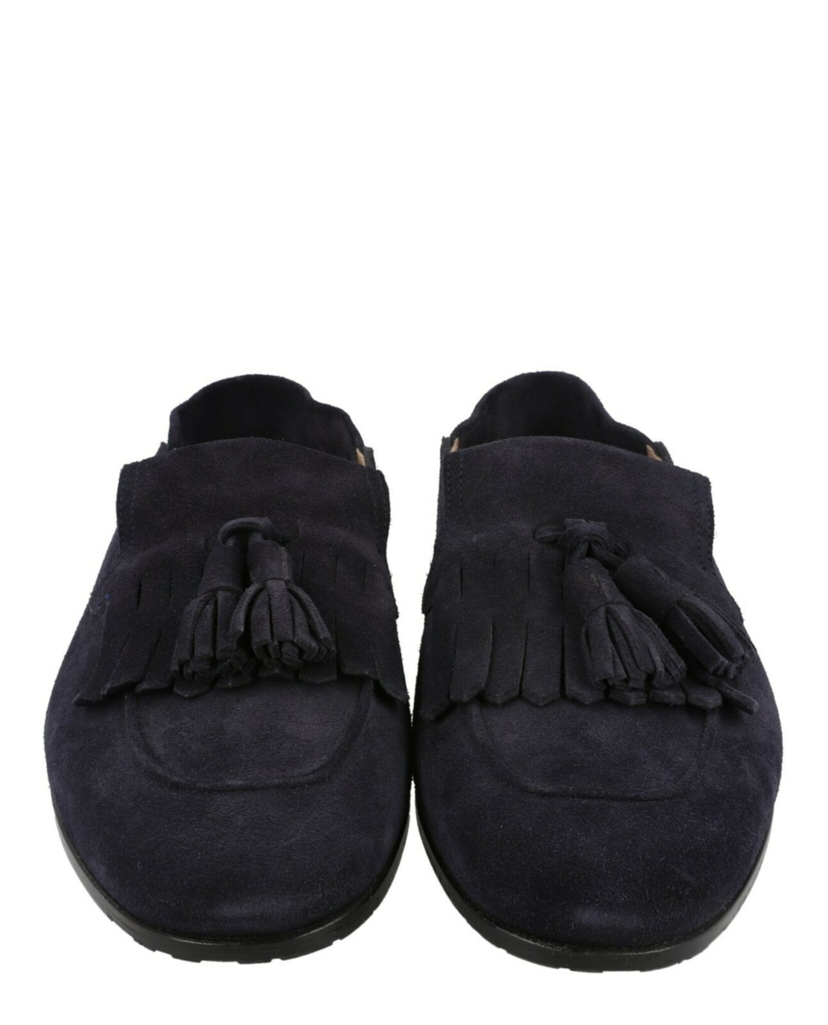 Ferragamo Mens Arizona Suede Loafers With Tassel Details