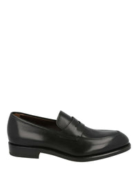 Ferragamo Mens Akon Leather Penny Loafers