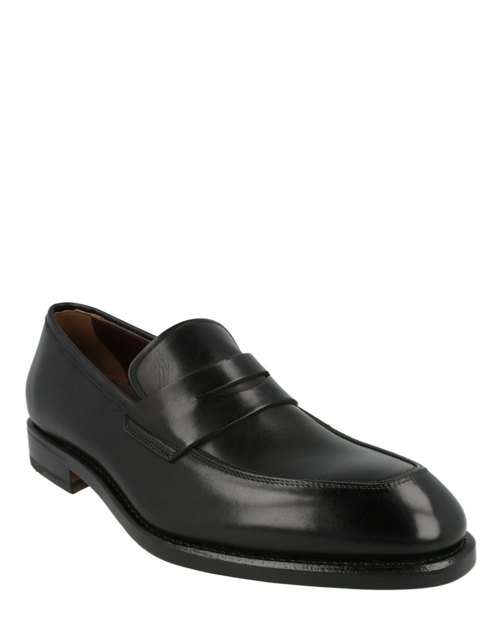 Ferragamo Mens Akon Leather Penny Loafers