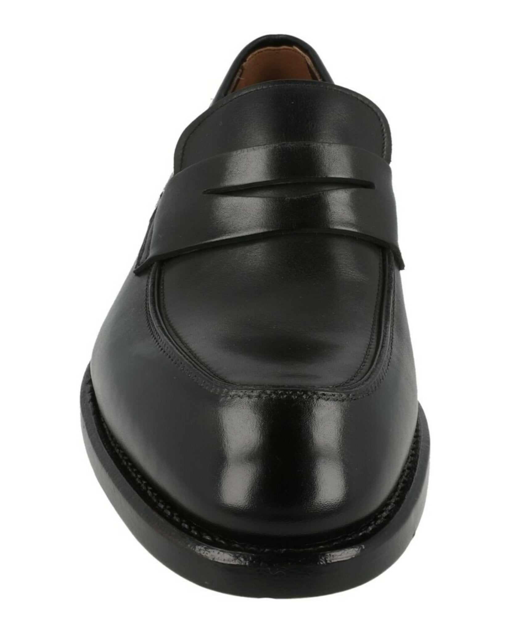 Ferragamo Mens Akon Leather Penny Loafers