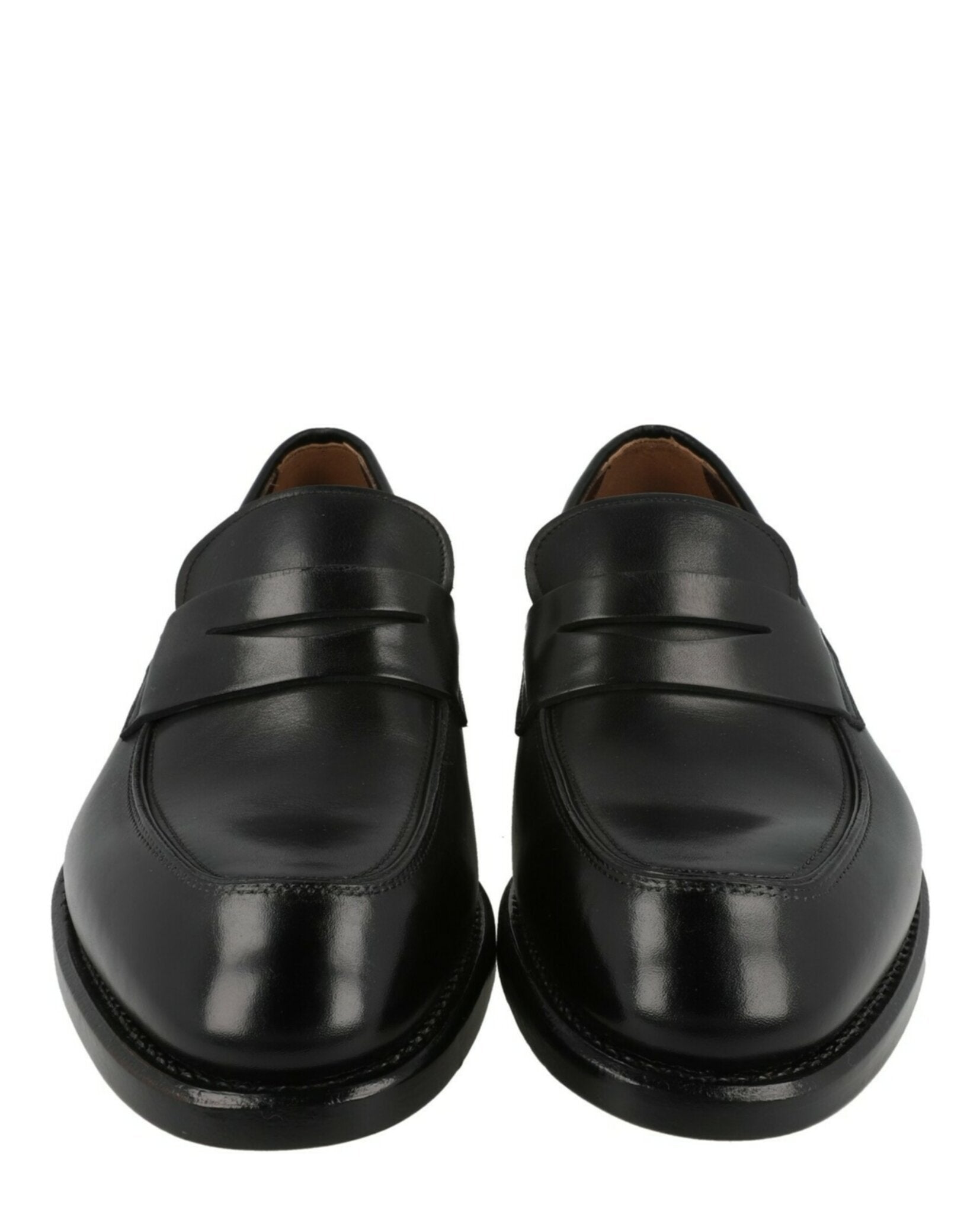 Ferragamo Mens Akon Leather Penny Loafers