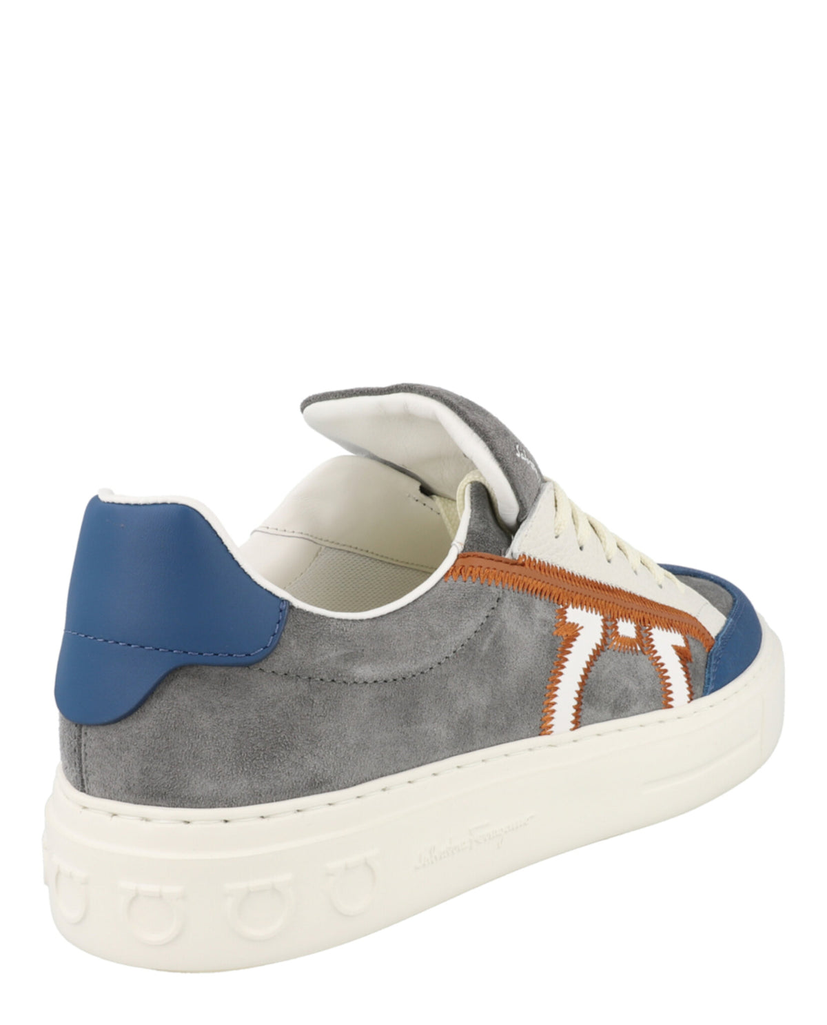 Ferragamo Mens Borg 5 Suede Sneakers