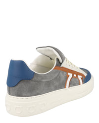 Ferragamo Mens Borg 5 Suede Sneakers
