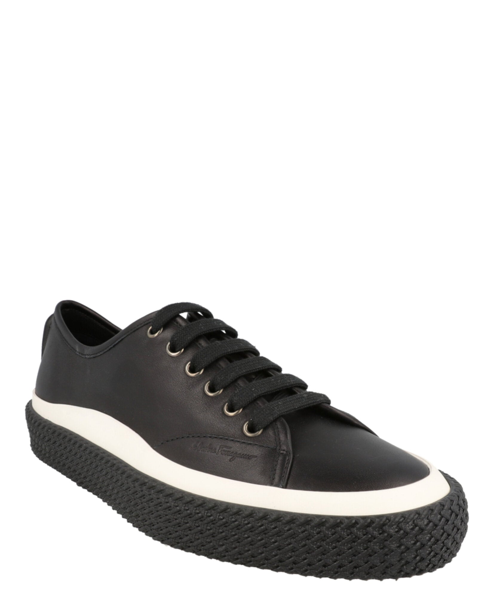 Ferragamo Ferragamo Mens Storm Leather Low-Top Sneakers