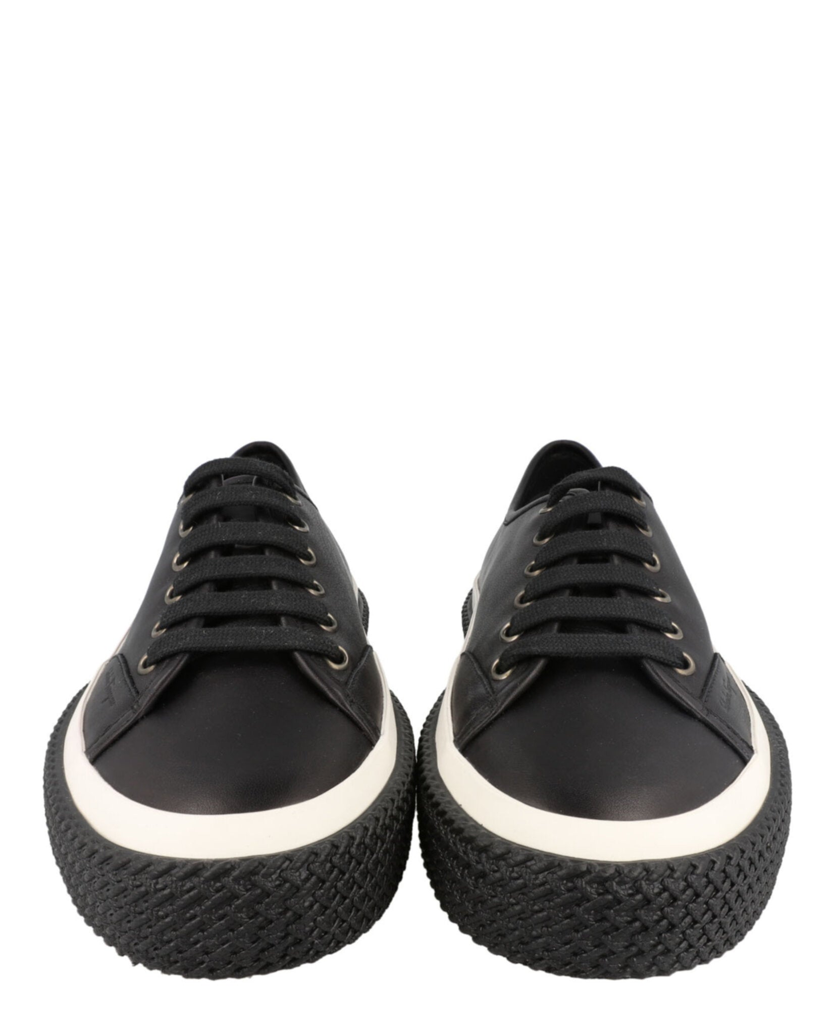 Ferragamo Ferragamo Mens Storm Leather Low-Top Sneakers