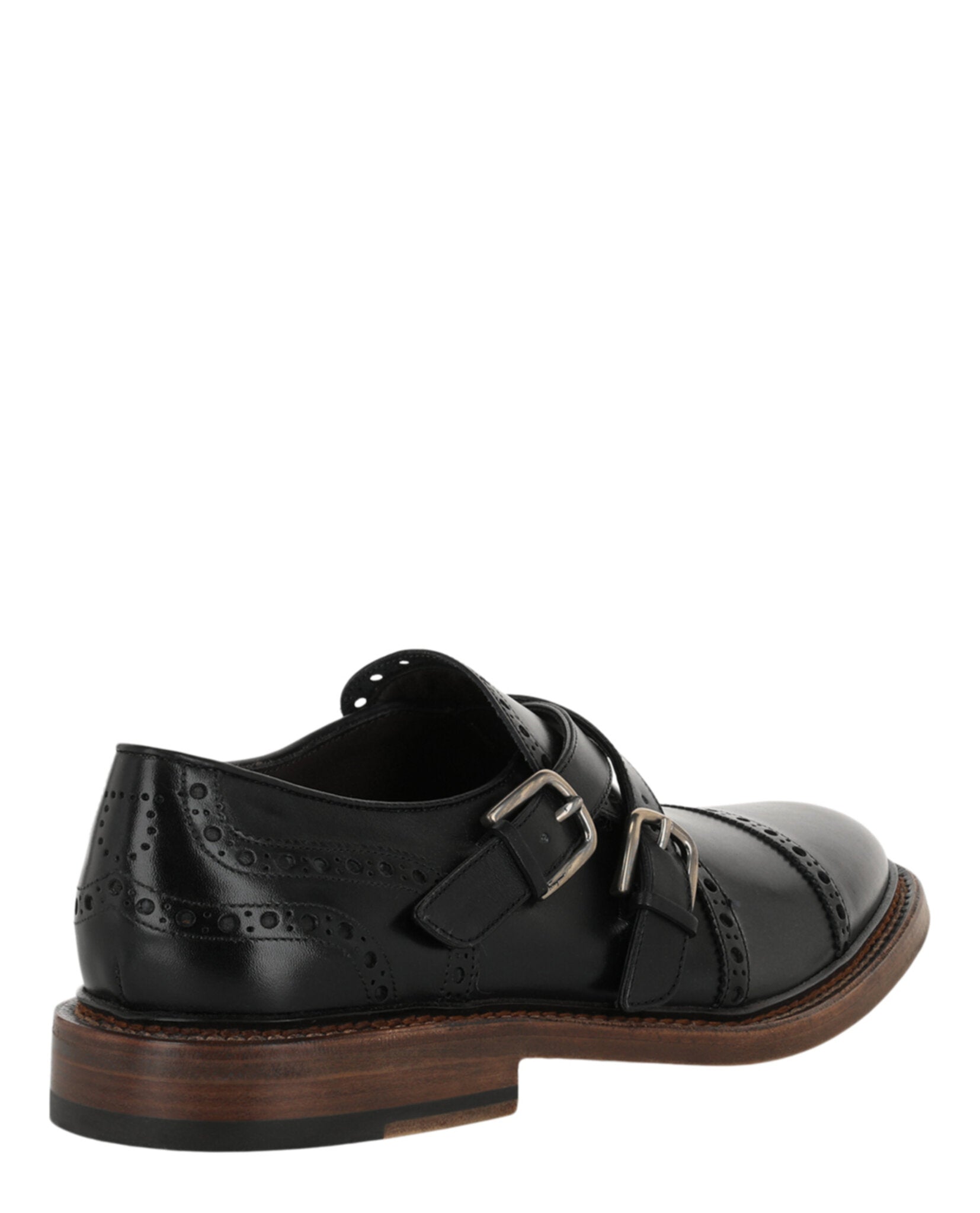Ferragamo Mens Samson Monk Strap Shoes - Extra Wide Width