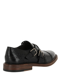 Ferragamo Mens Samson Monk Strap Shoes - Extra Wide Width
