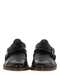 Ferragamo Mens Samson Monk Strap Shoes - Extra Wide Width