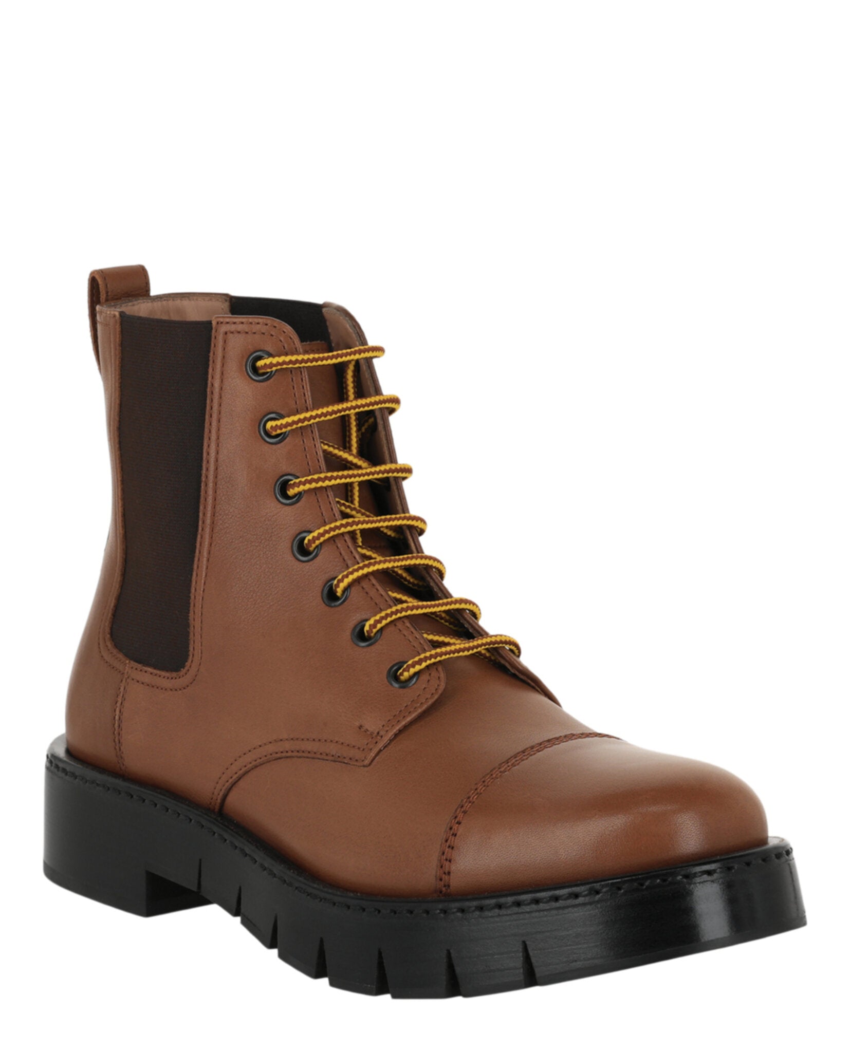 Ferragamo Mens Rosco Leather Combat Boots