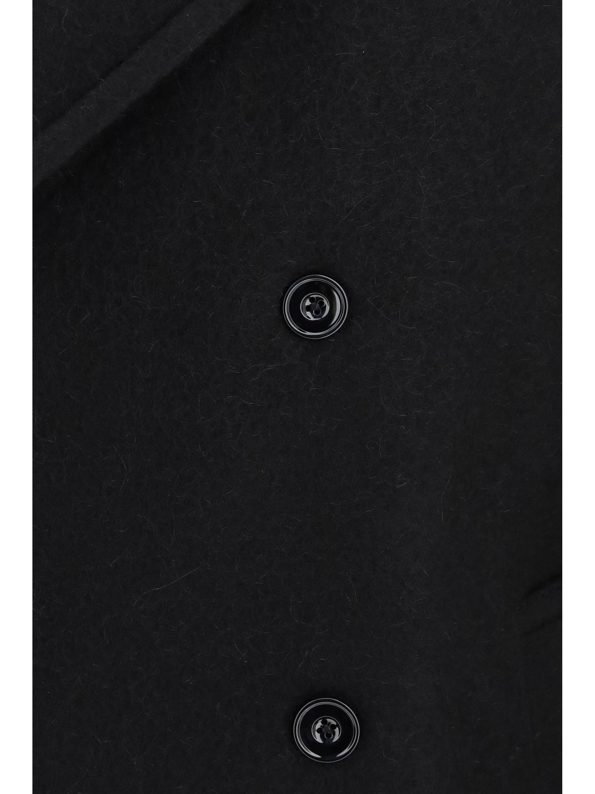 Lemaire Men Short Double-Breasted Wool And Alpaca Coat