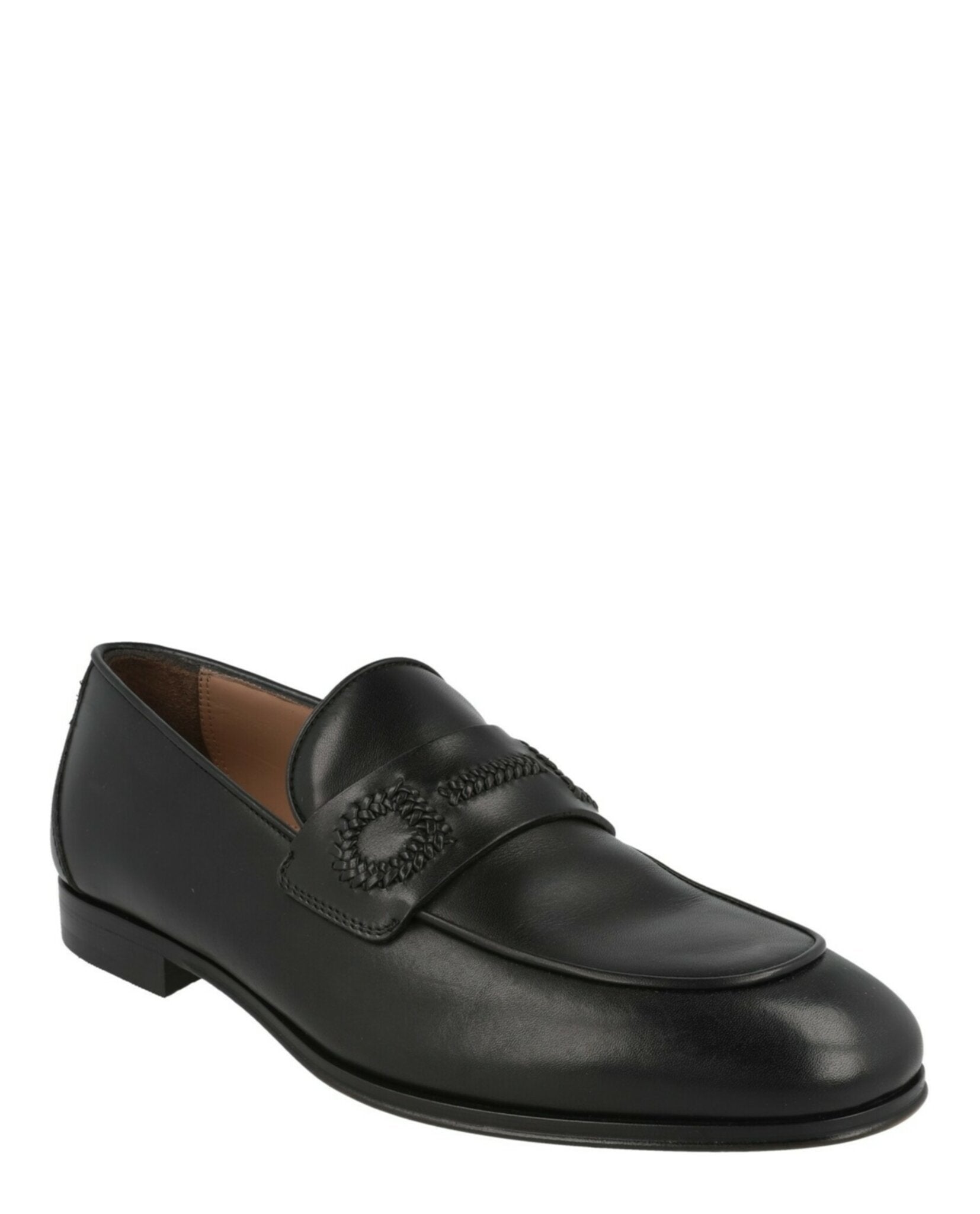Ferragamo Mens Rost Leather Loafers