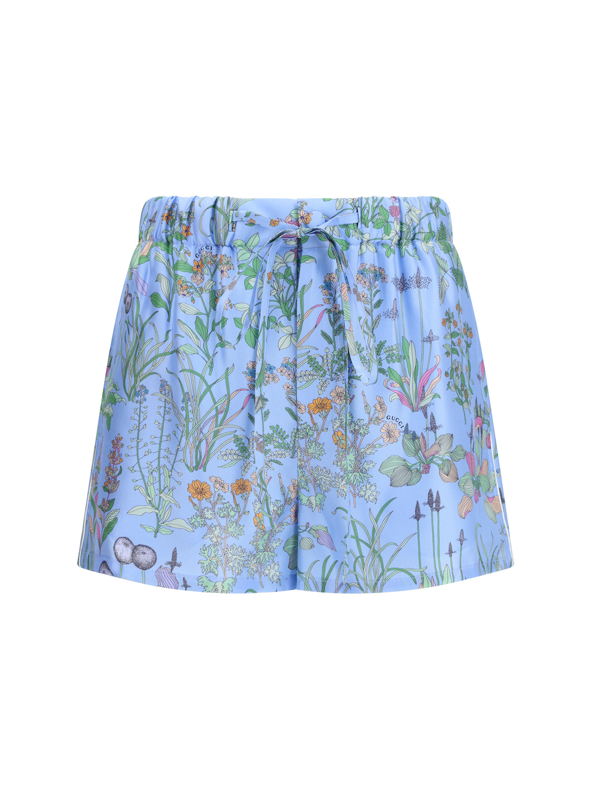 Gucci Women Printed Silk Twill Shorts