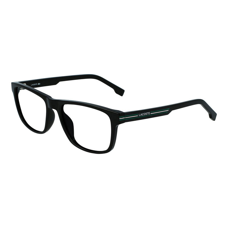Lacoste Eyeglasses Rectangle Full Rim, Matte Black Frame and Clear Demo Lenses Lens L2887002