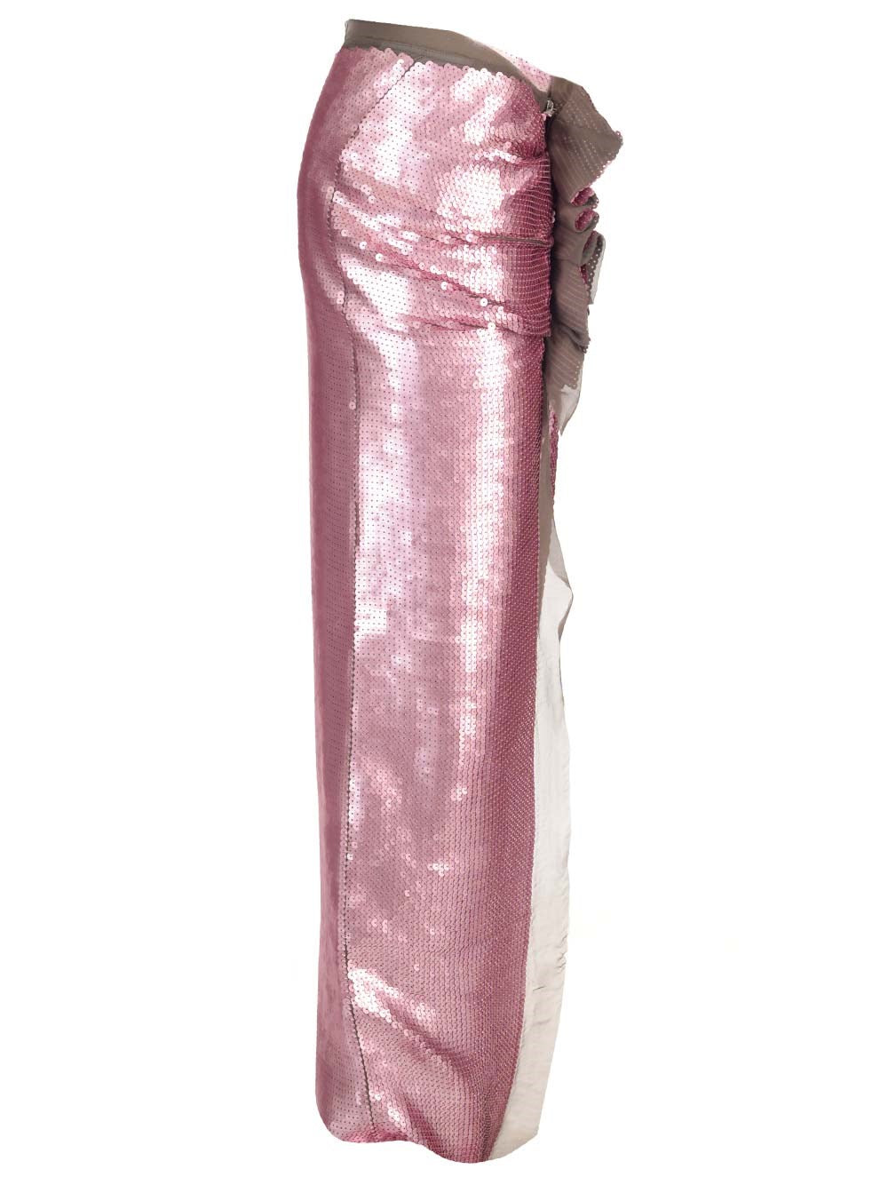 Rick Owens Women Long Skirt In Silk Chiffon With Sequins