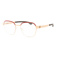 IC! Berlin Eyeglasses Round Full Rim, Rogochi Pop Rose-Gold Frame and Clear Demo Lenses Lens THEDAM16100810