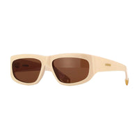 Jacquemus Sunglasses Square Full Rim, Shiny Black Frame and Grey Lens JAC/2C1