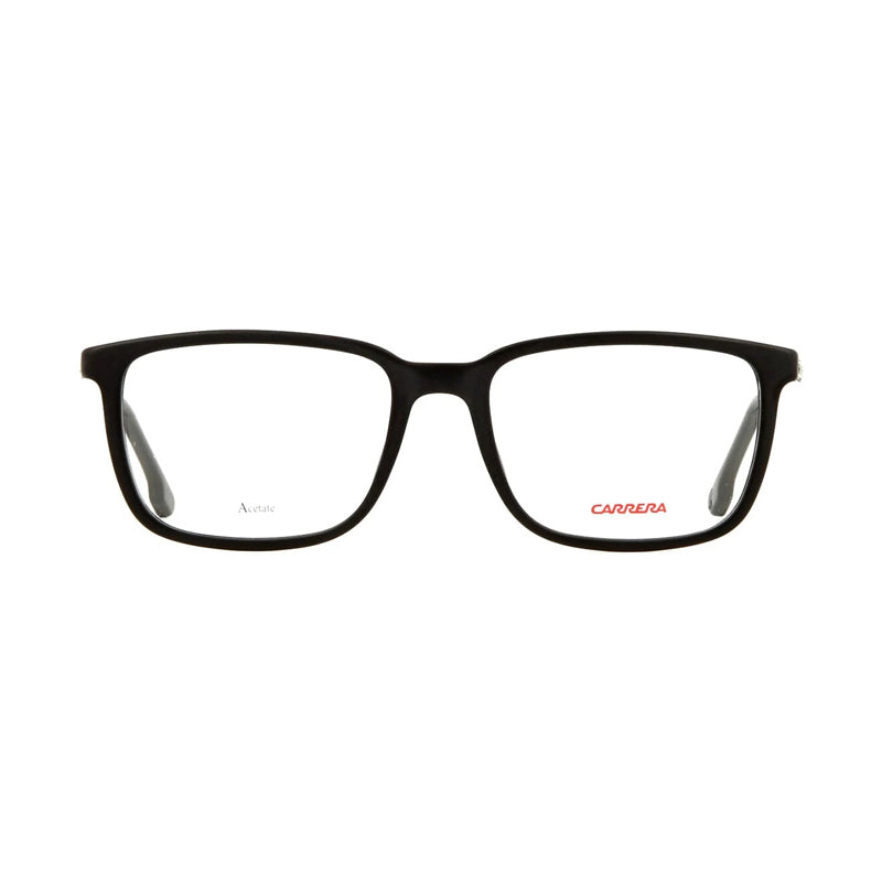 Carrera Carrera Eyeglasses Rectangle Full Rim, Matte Black Frame and Clear Demo Lenses Lens CARRERA254000300