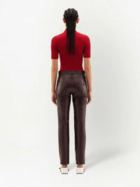 COURREGES Courreges Women Reedition Short Sleeves Ribbed Knitted Sweater