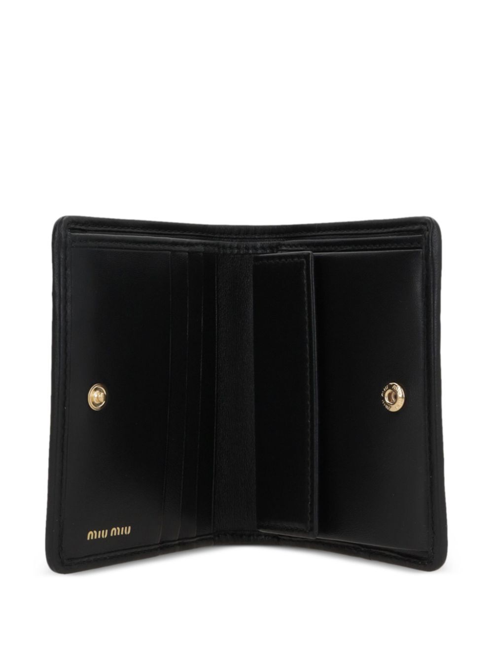 MIUMIU Small Matelassé Nappa Leather Wallet With Snap Closure Women