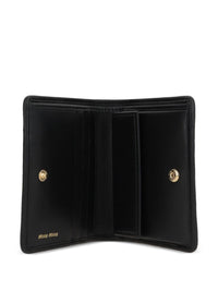 MIUMIU Small Matelassé Nappa Leather Wallet With Snap Closure Women