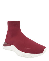 Ferragamo Womens Ninette High-Top Sock Sneakers