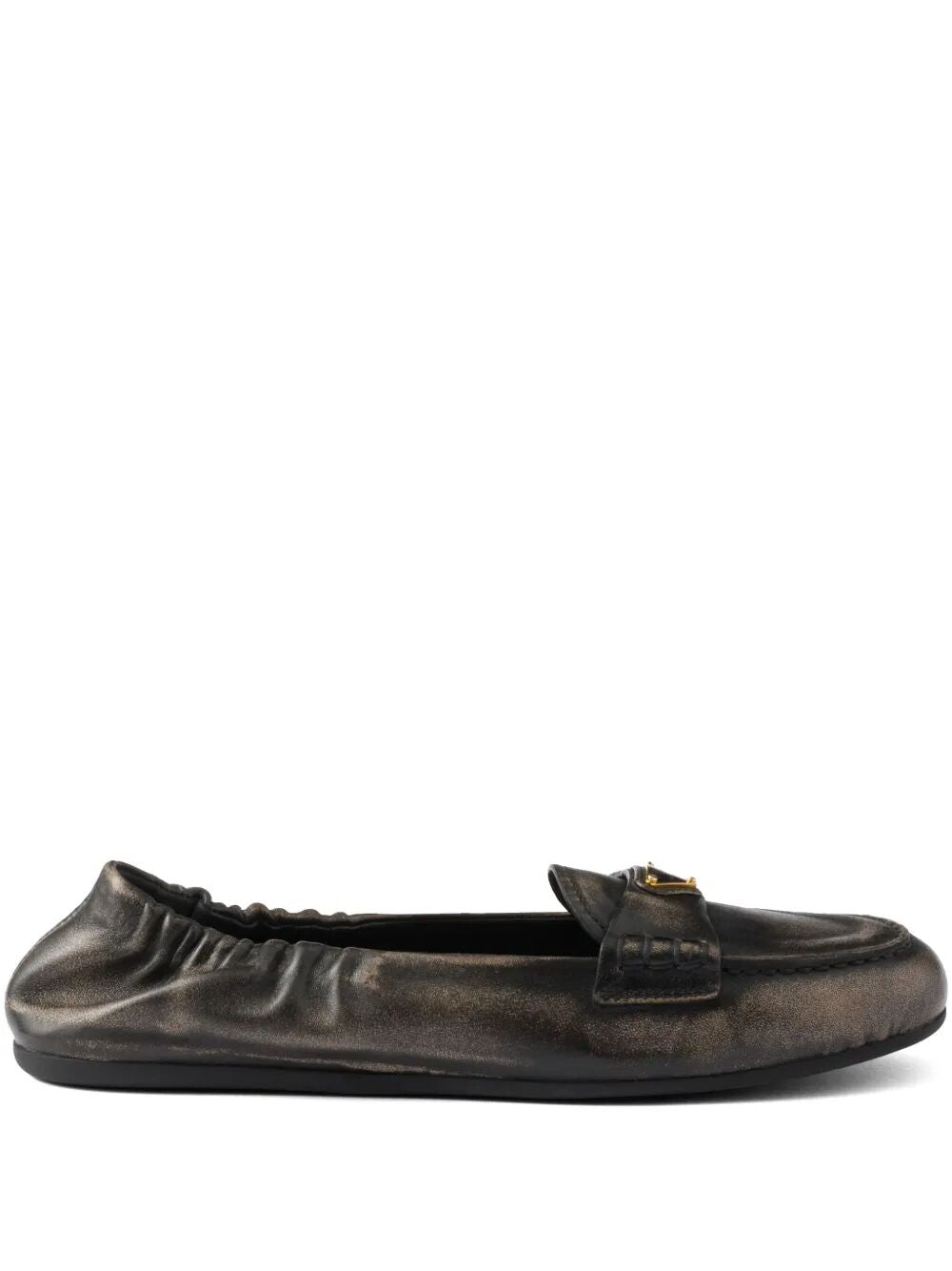 PRADA Deconstructed And Flexible Nappa Leather Loafers Women
