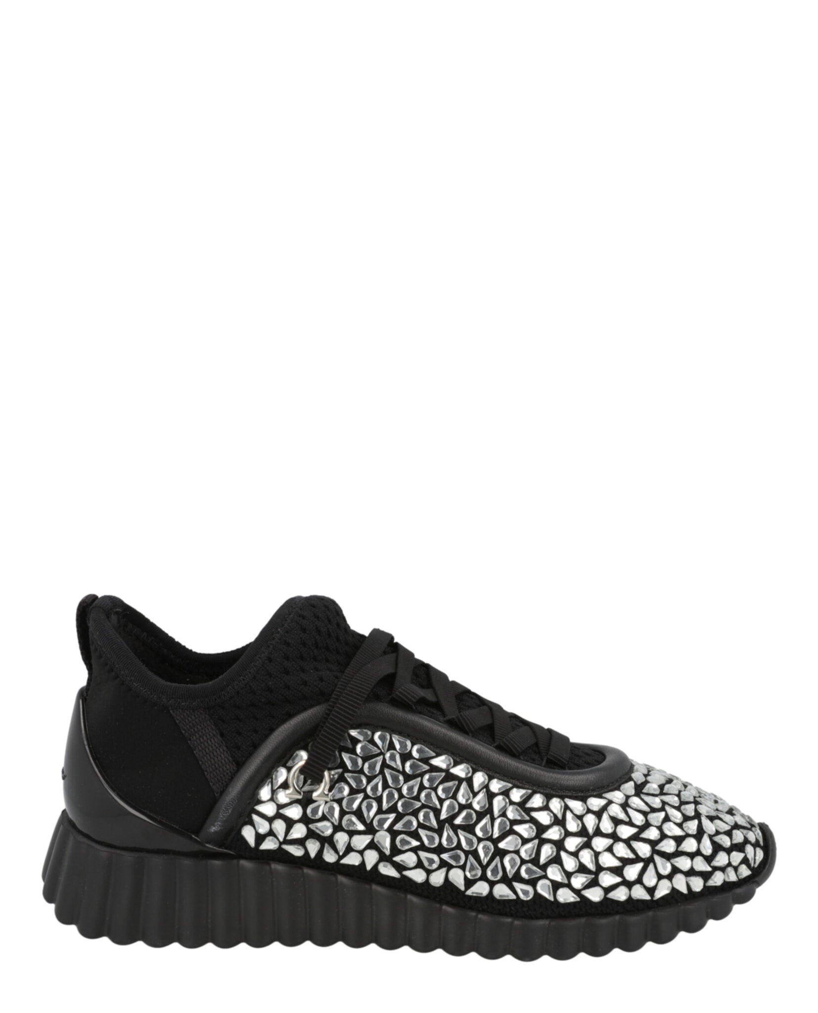 Ferragamo Womens Crystal-Embellished Sneakers
