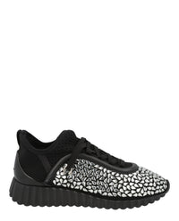 Ferragamo Womens Crystal-Embellished Sneakers