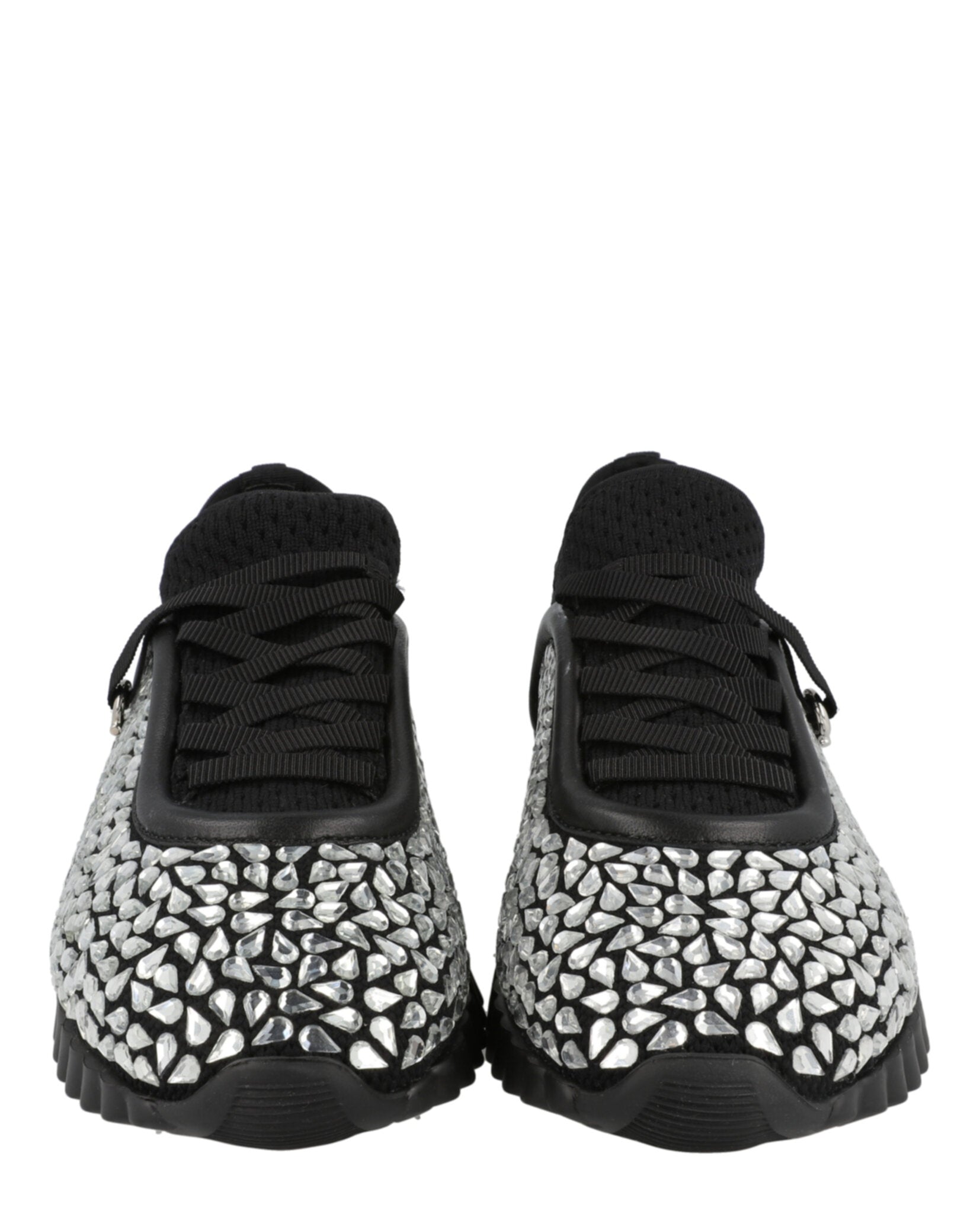 Ferragamo Womens Crystal-Embellished Sneakers