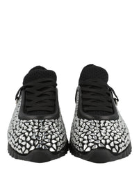 Ferragamo Womens Crystal-Embellished Sneakers