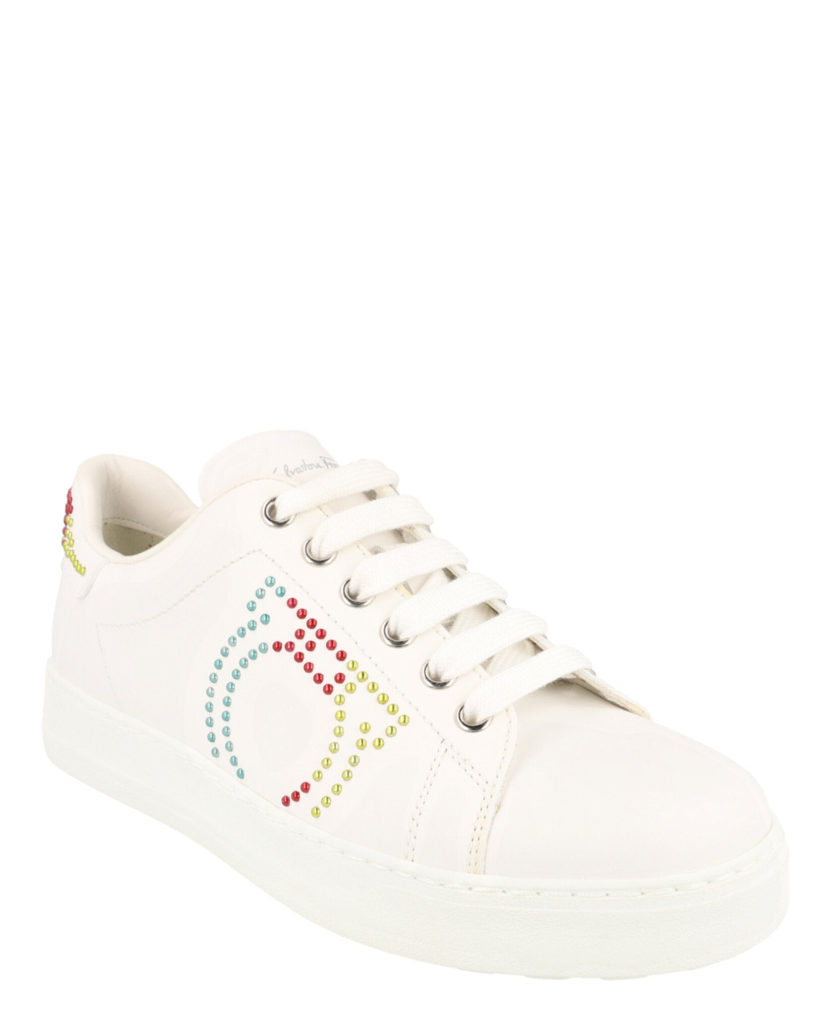 Ferragamo Ferragamo Womens Pierre Bor Leather Sneakers