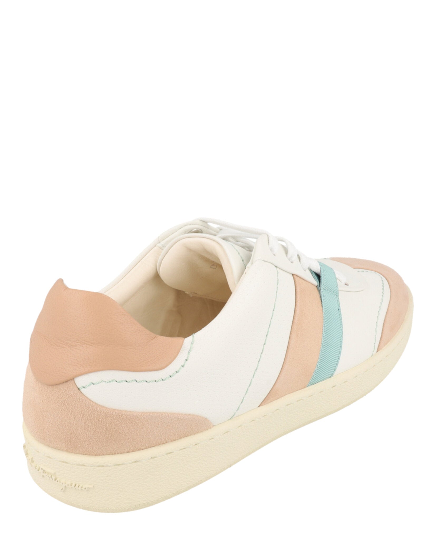 Ferragamo Womens Garda Low Leather Sneakers